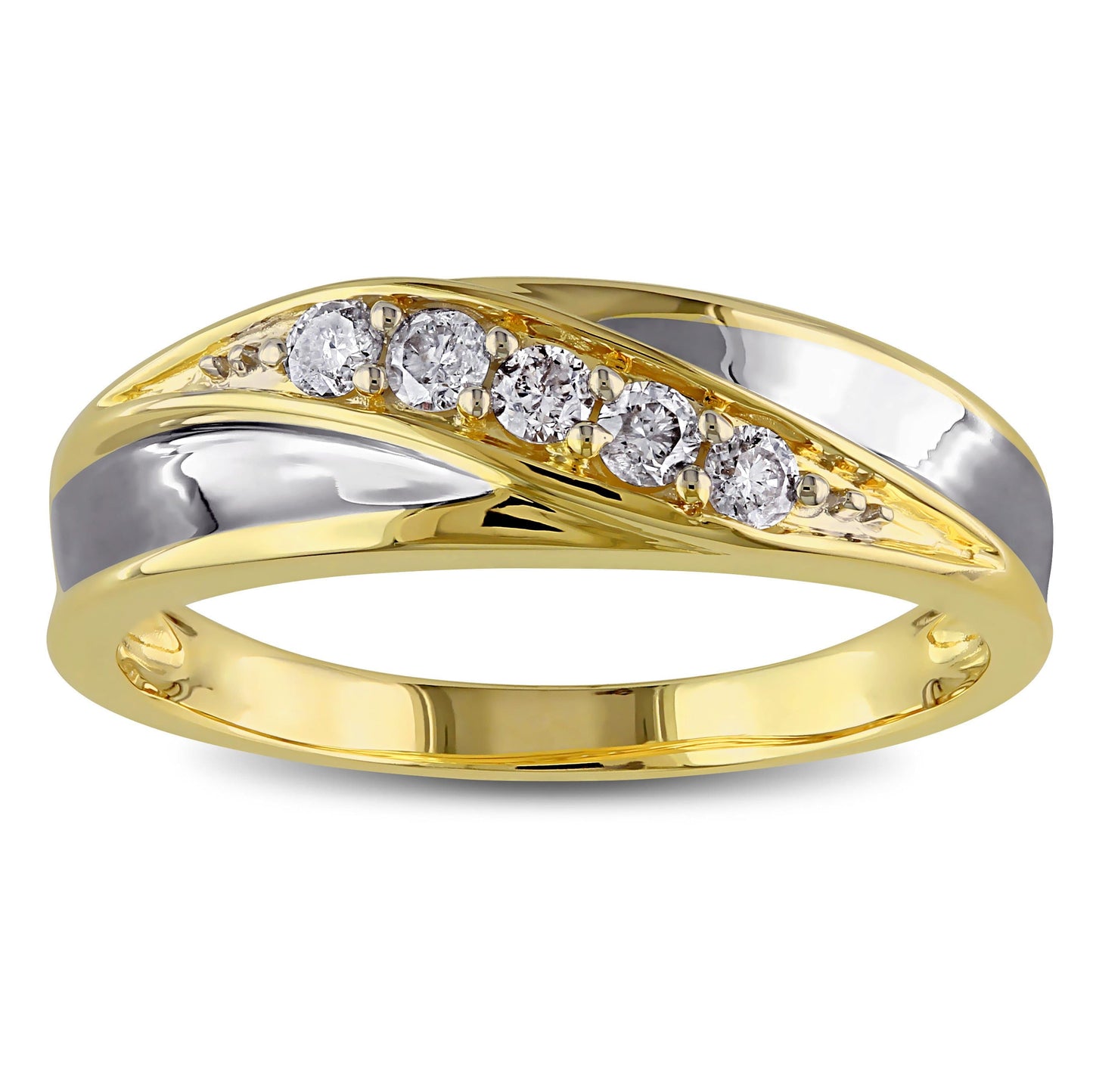 1/4ct Diamond Mens Ring in 10k Yellow Gold