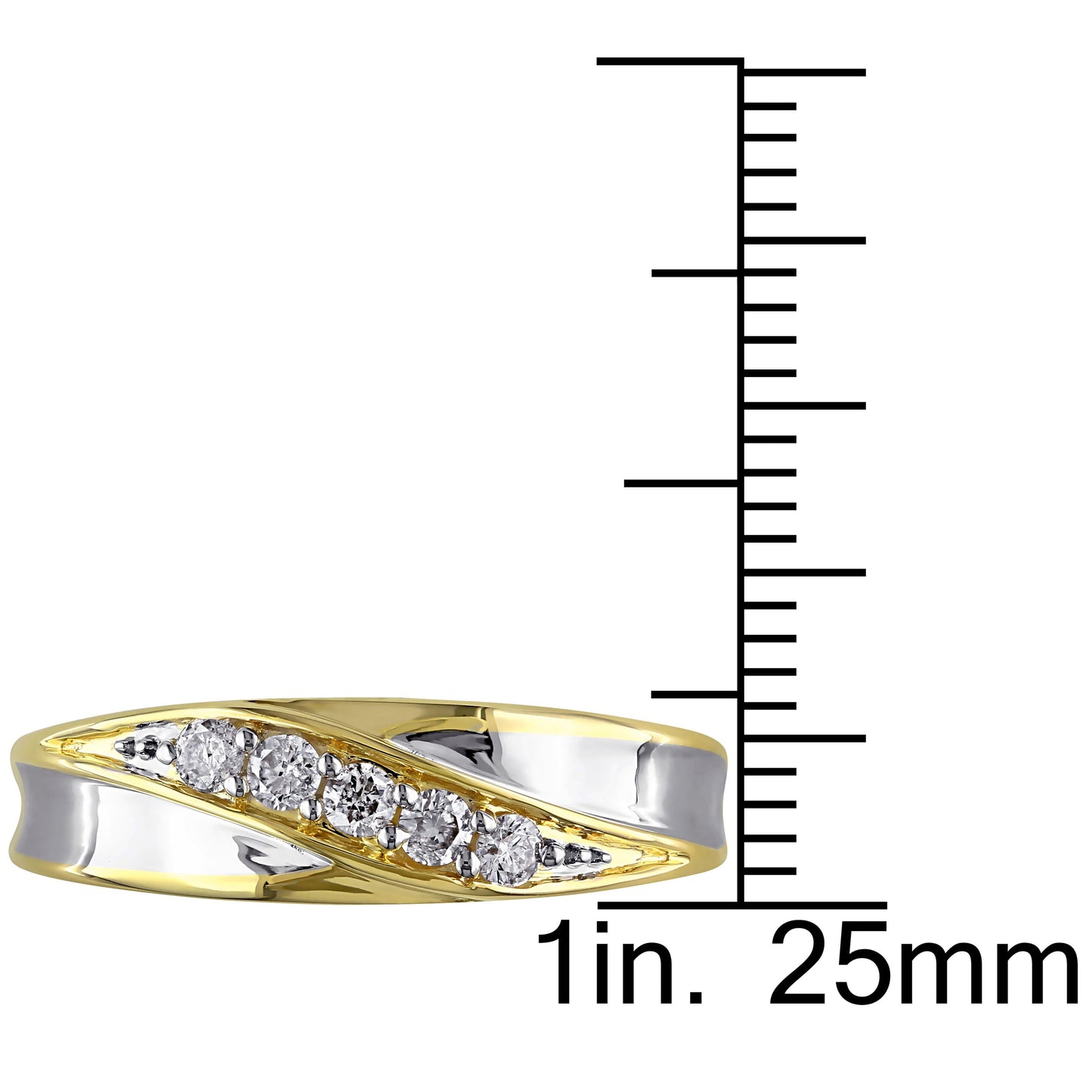 1/4ct Diamond Mens Ring in 10k Yellow Gold