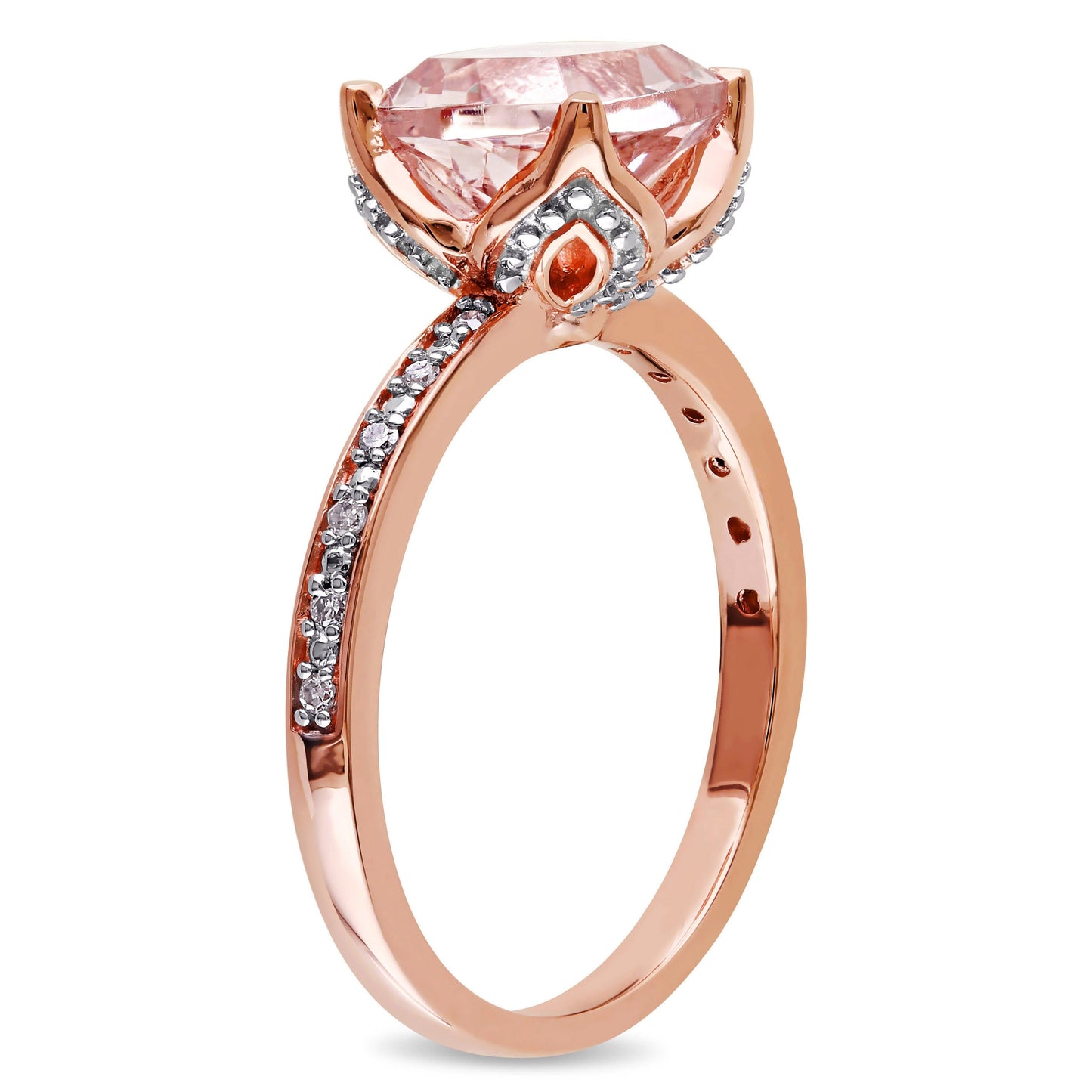Sophia B Morganite & Diamond Ring in 10k Rose Gold