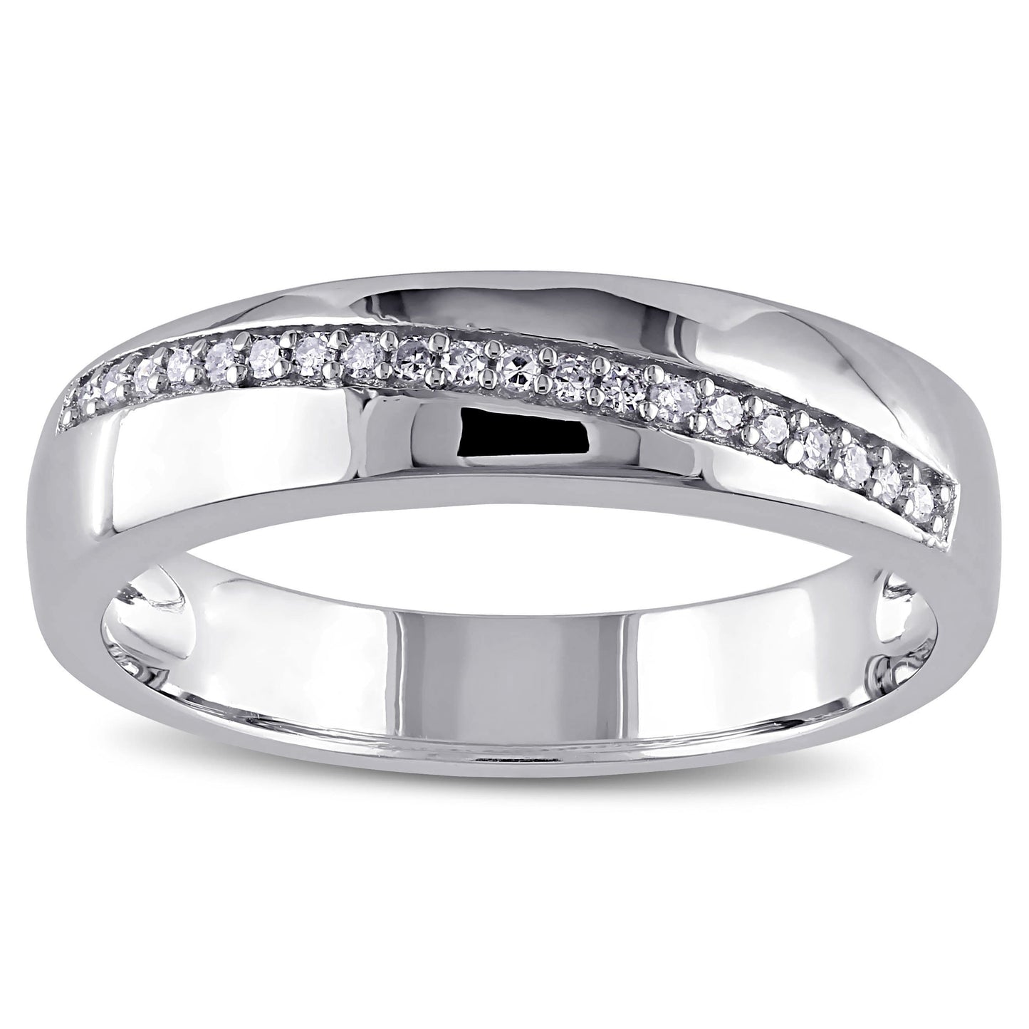 1/10ct Diamond Mens Ring in Sterling Silver