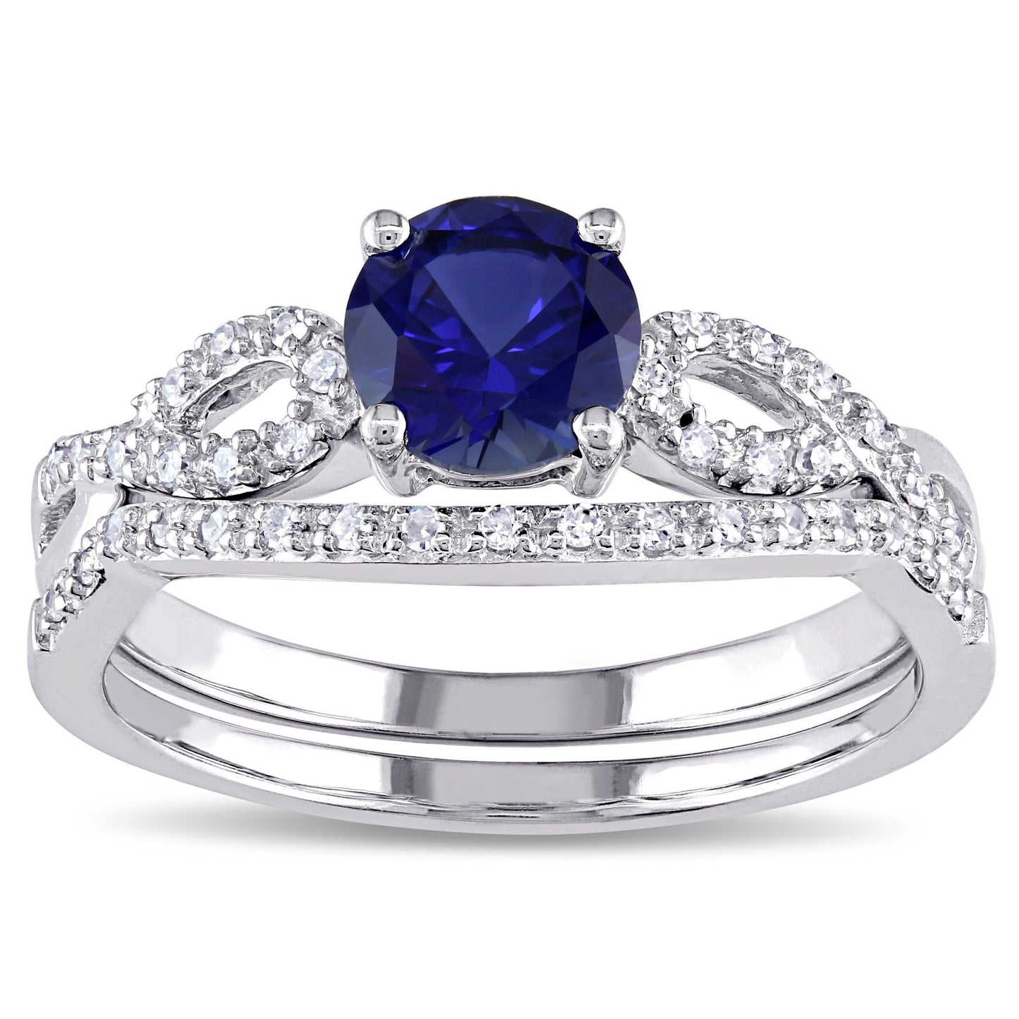 Sophia B 1 1/6ct Sapphire & Diamond Wedding Set – IceTrends