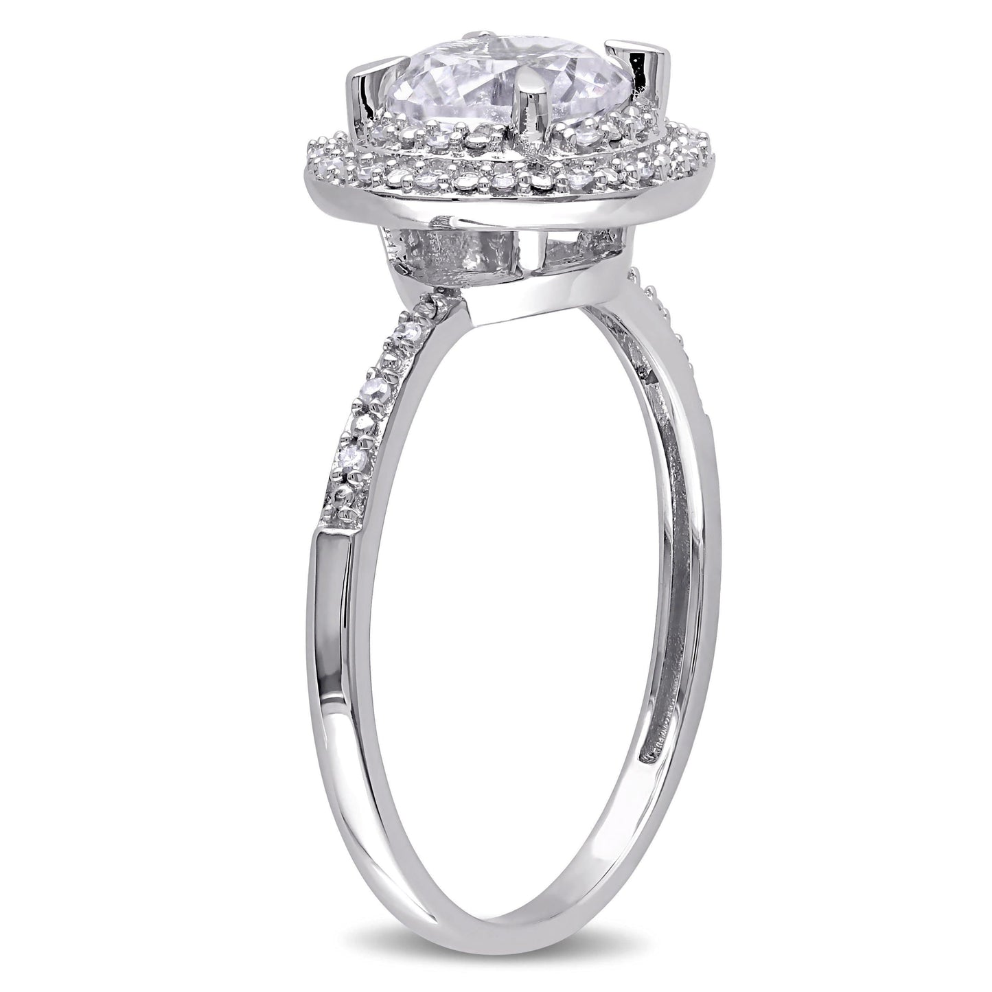 White Sapphire & Diamond Ring