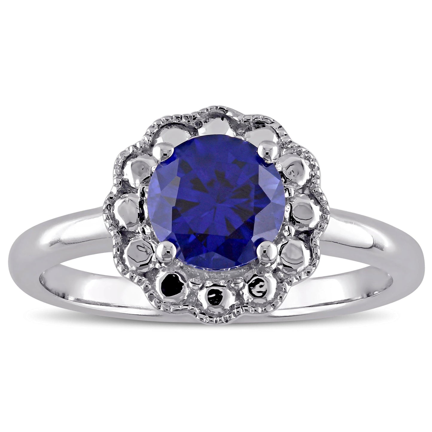 Sophia B 1 1/4ct Created Blue Sapphire Ring
