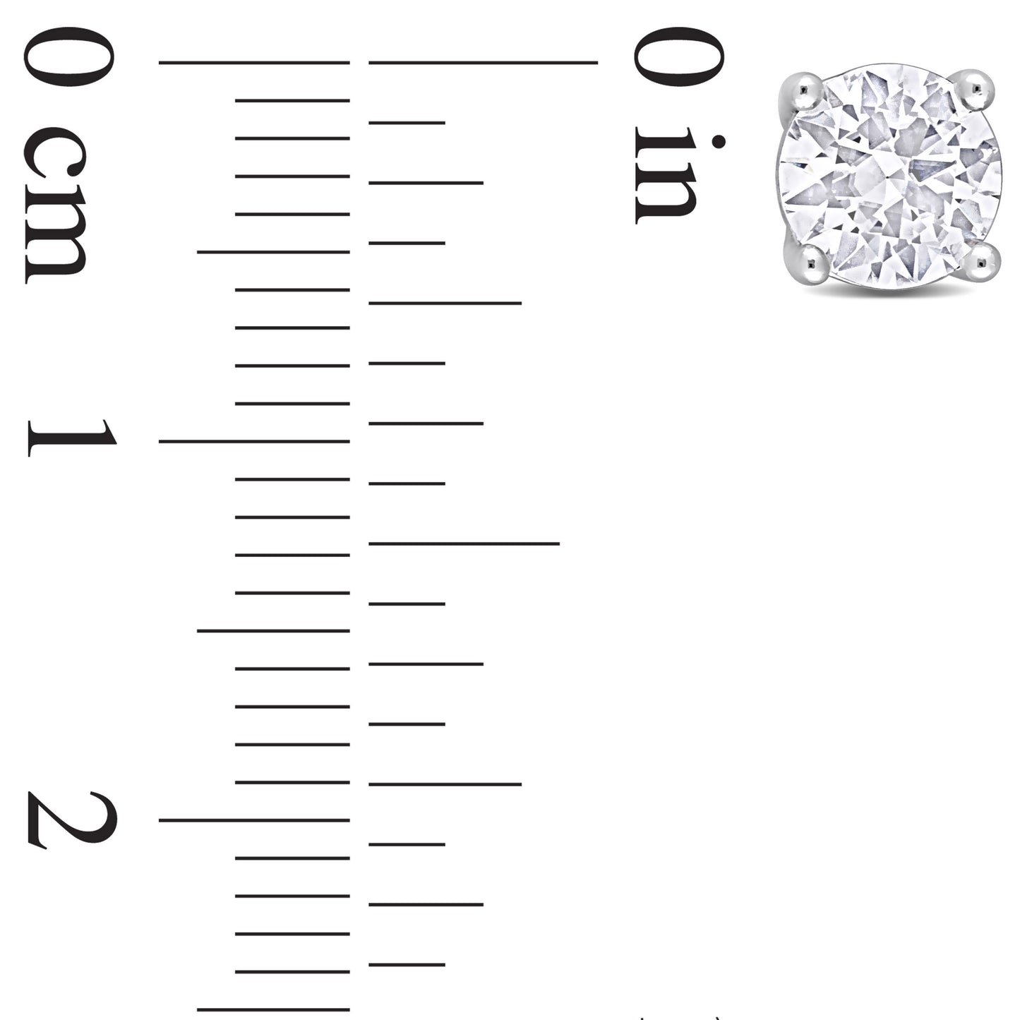 1 3/8ct Round Cut Moissanite Studs in Sterling Silver