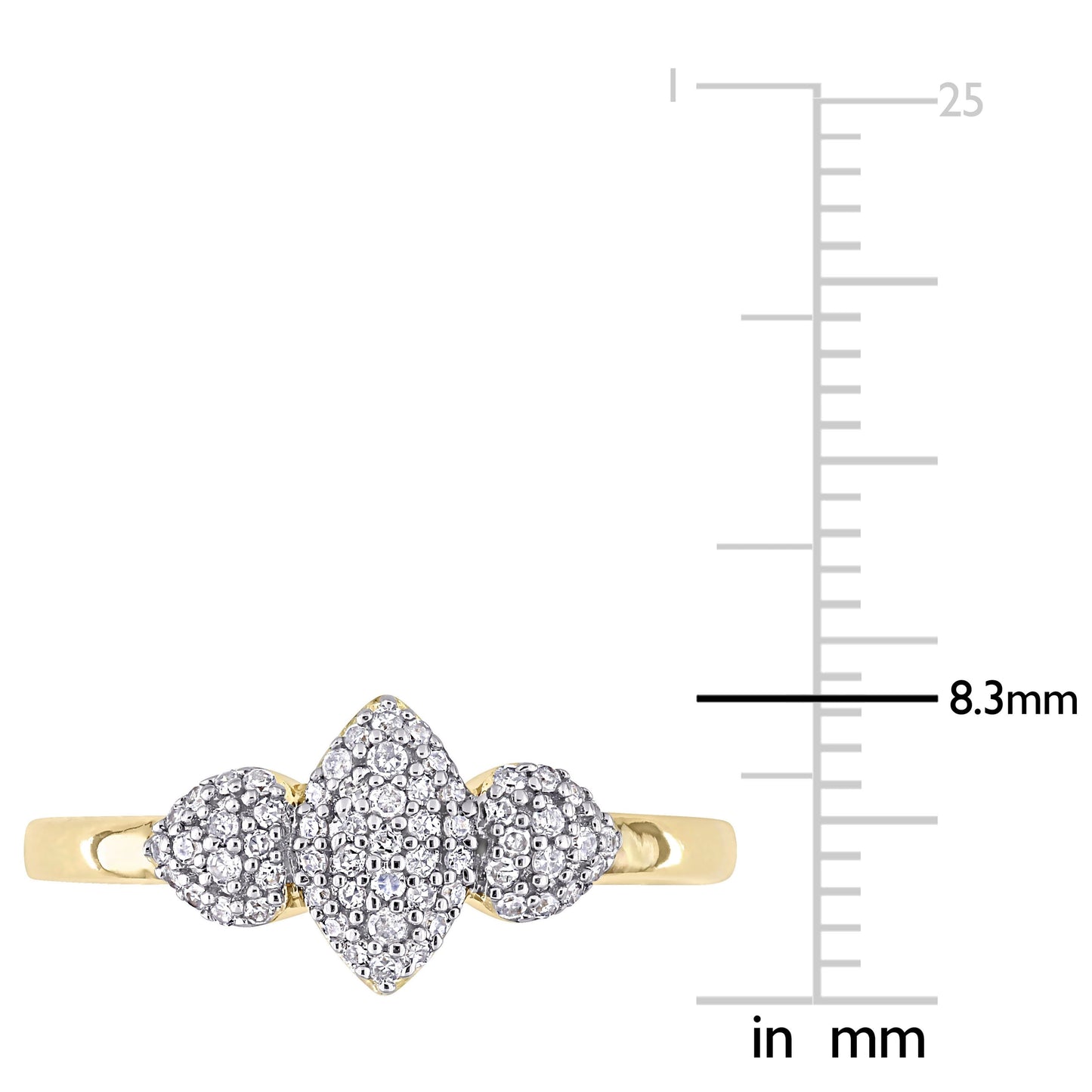 1/5ct Diamond Ring in Yellow Silver