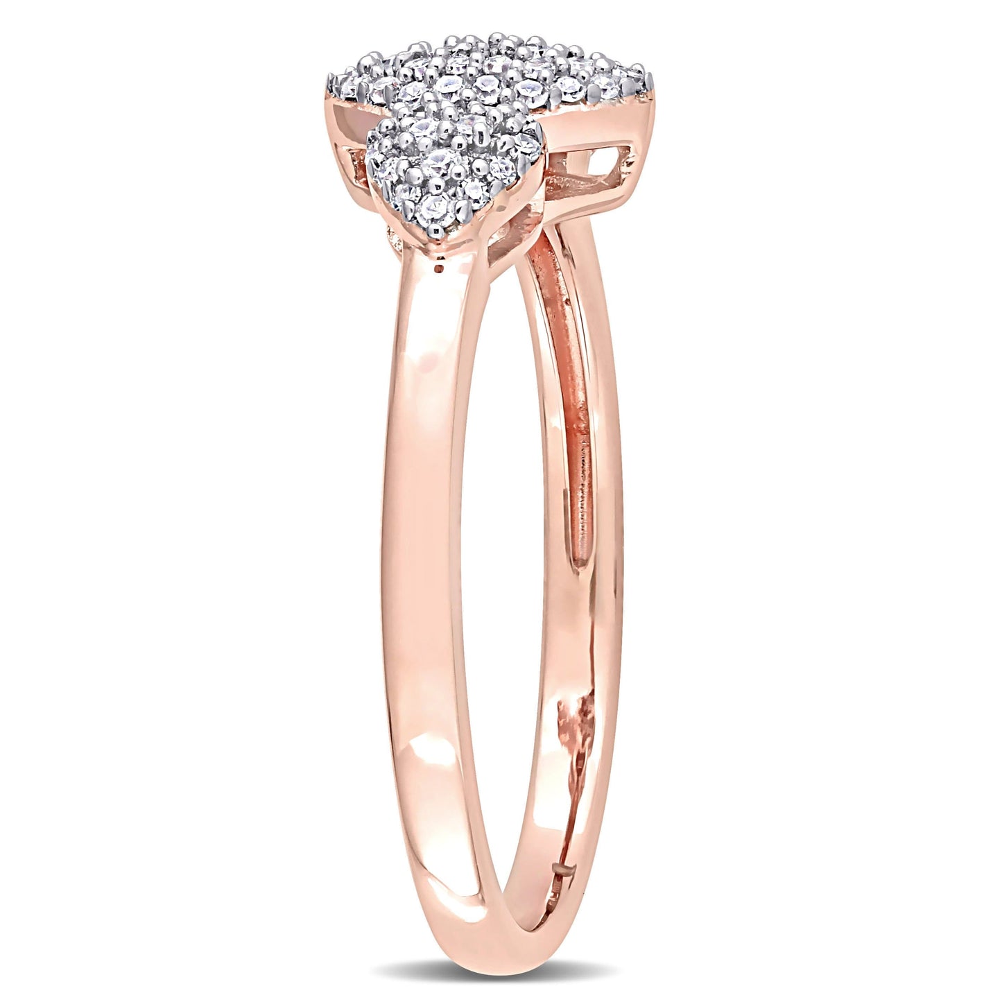 1/5ct Diamond Ring in Rose Silver
