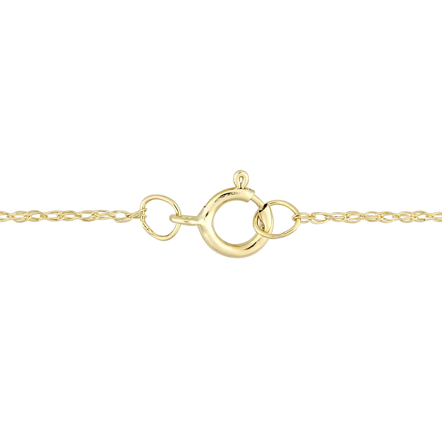 Garnet & Diamond Swirl Necklace in 10k Yellow Gold