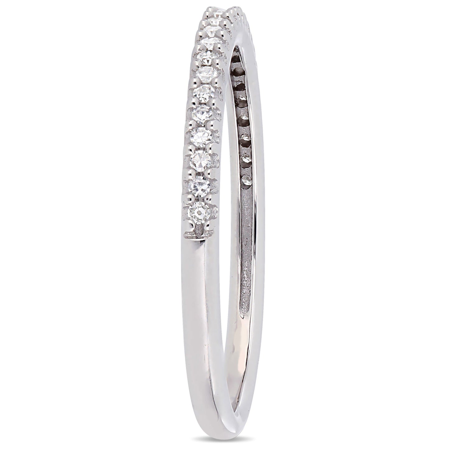 Sophia B 1/8ct Diamond Semi-Eternity Ring in 14k White Gold