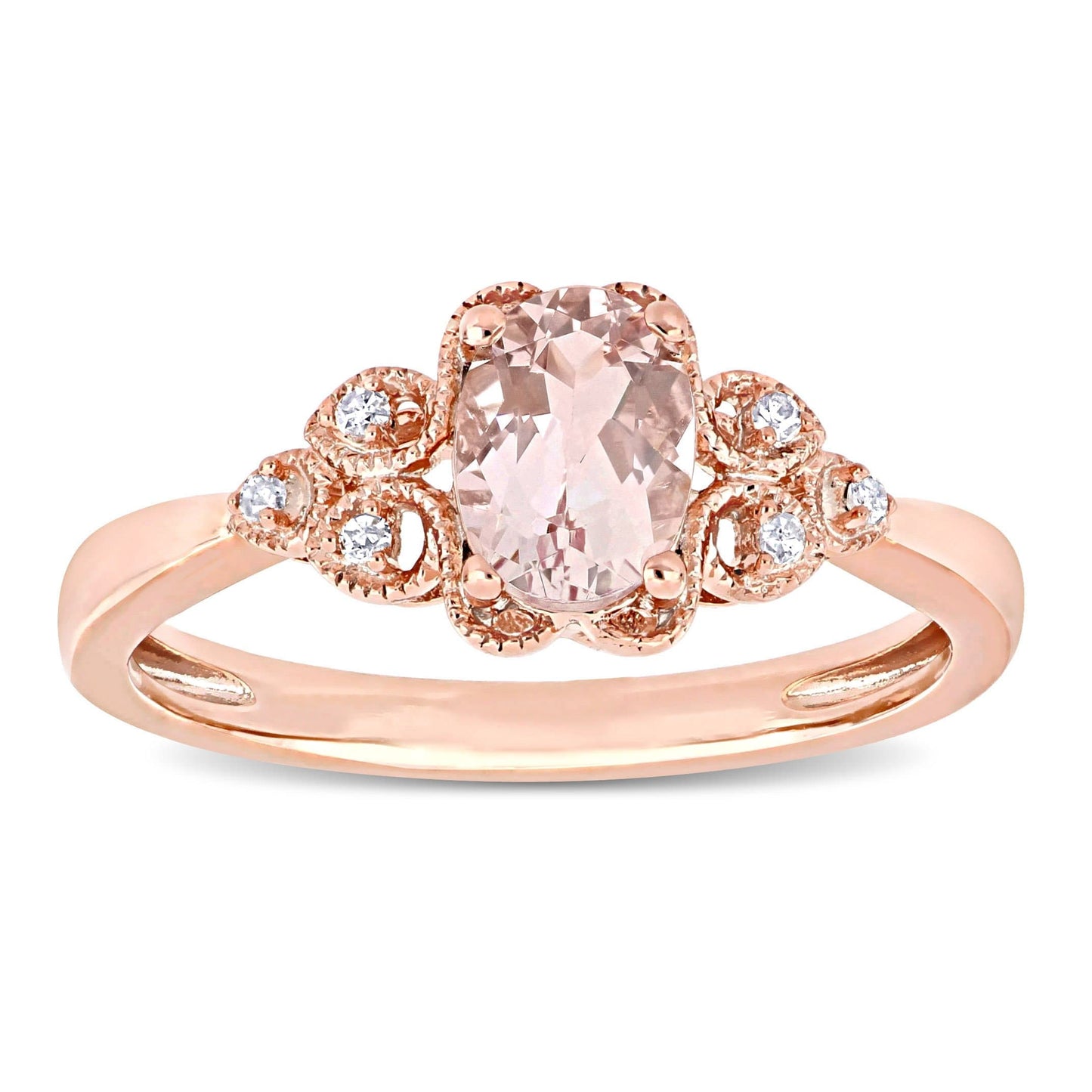 Sophia B 1 1/4ct Morganite & Diamond Filigree Engagement Ring