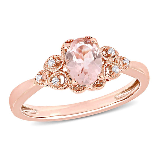 Sophia B 1 1/4ct Morganite & Diamond Filigree Engagement Ring