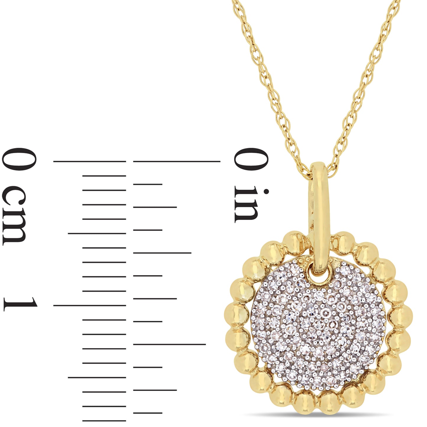 Cluster Diamond Necklace in 10k Yellow Gold