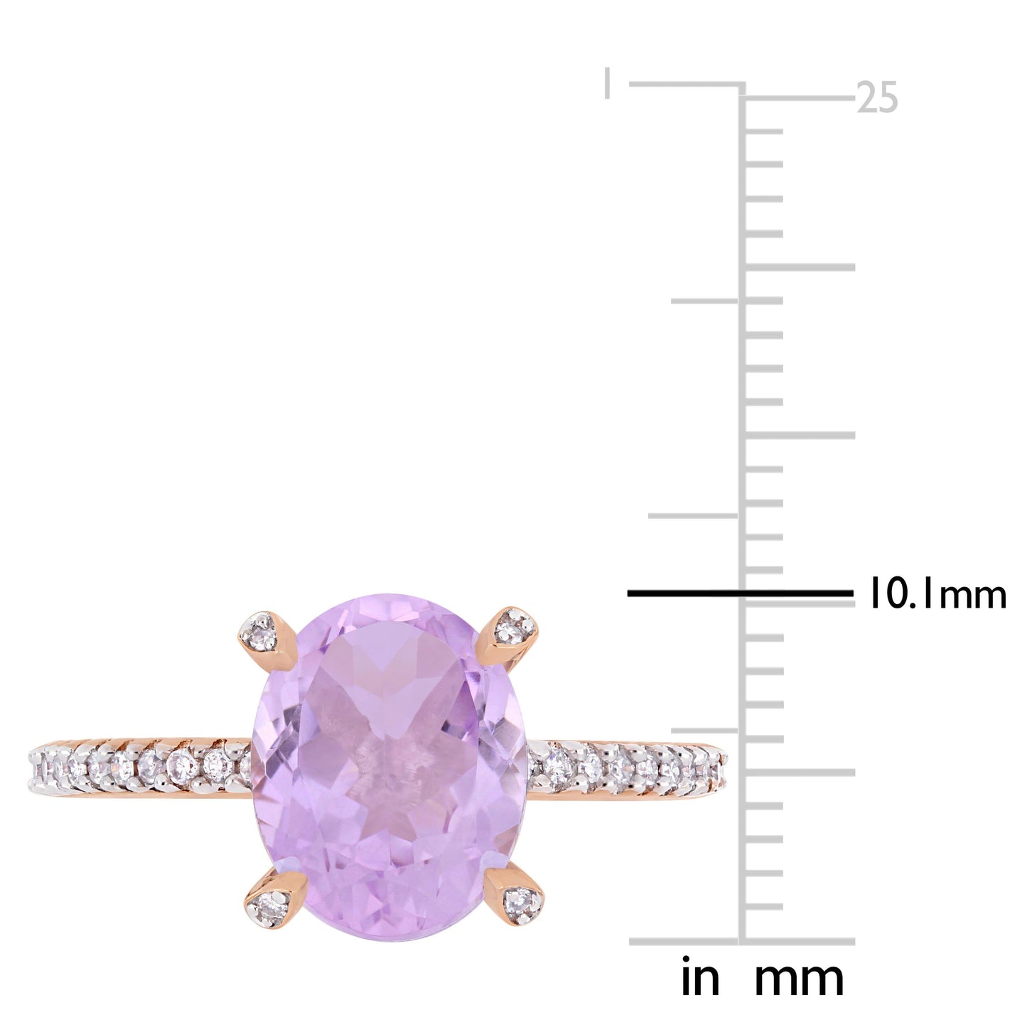 Sophia B 2 3/8ct Rose de France & 1/10ct Diamond Ring