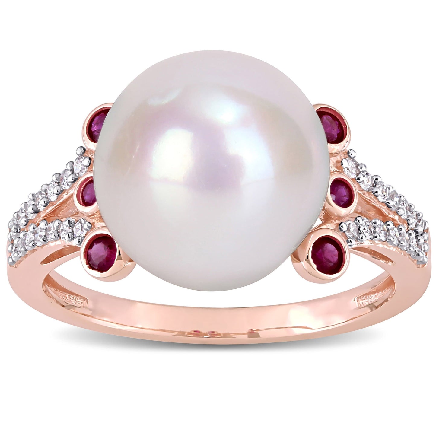 Michiko Pearl & Ruby & Diamond Ring