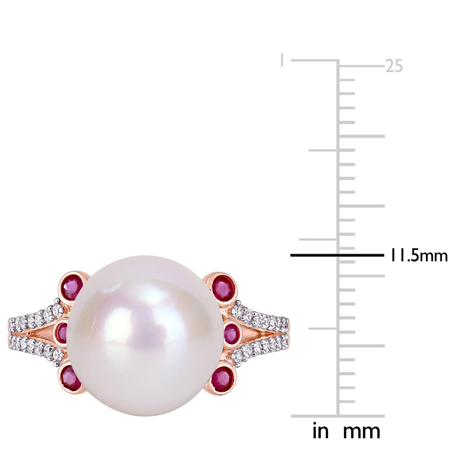 Michiko Pearl & Ruby & Diamond Ring
