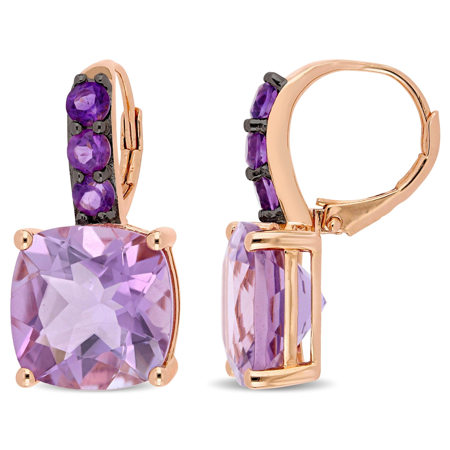 Sophia B 15 1/2ct Rose de France & Amethyst Earrings