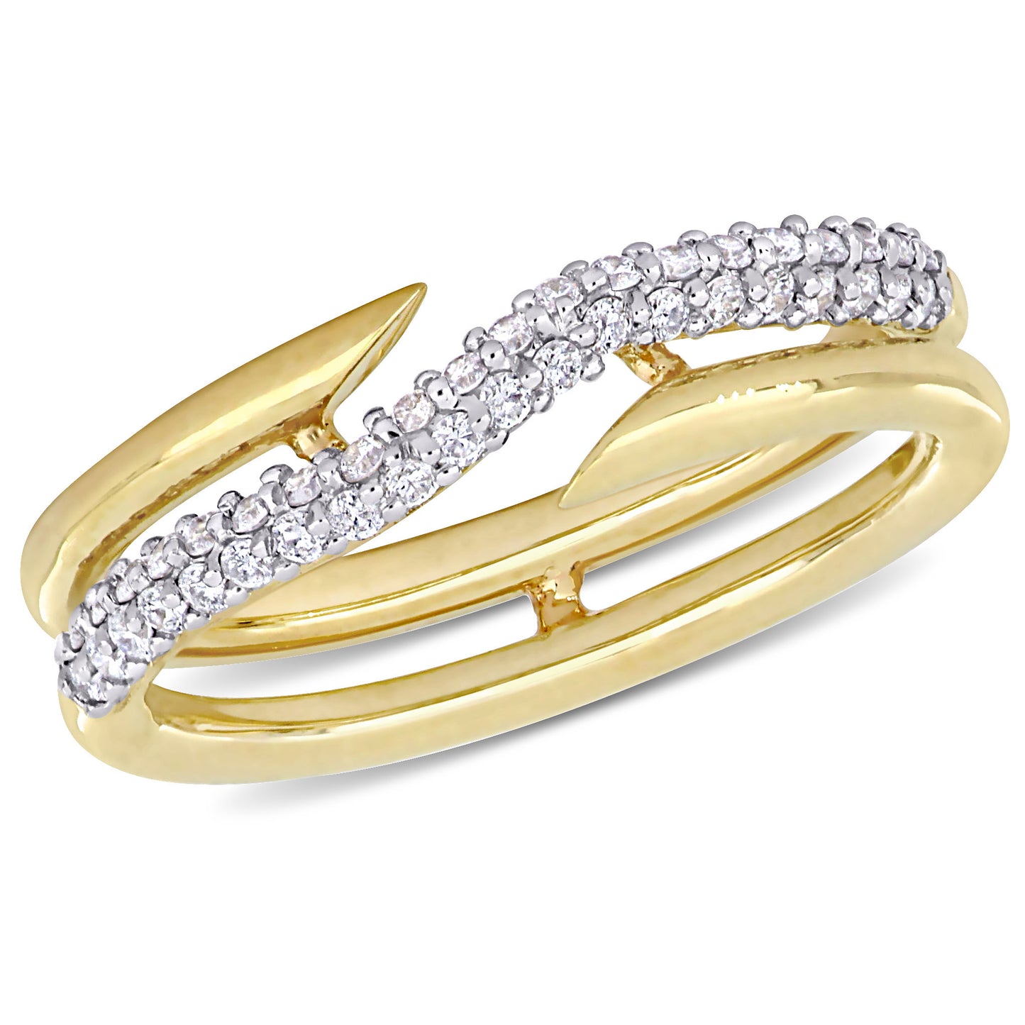 Diamond Interlaced Ring in 10k Yellow Gold