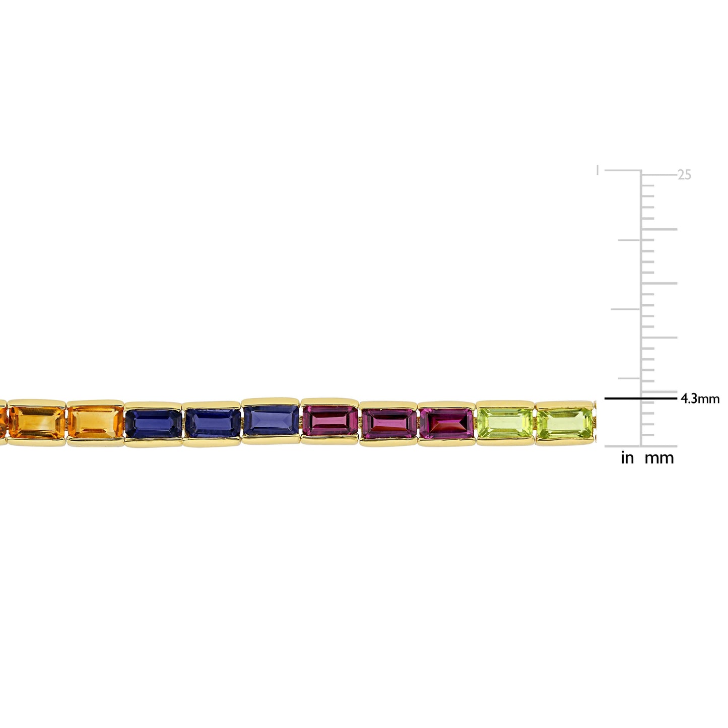10 3/4ct Rainbow Multi-Gemstone Bracelet