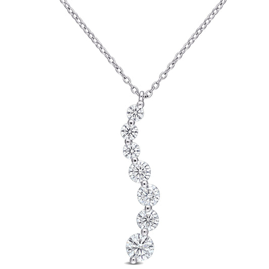 1 1/2ct Moissanite Journey Necklace