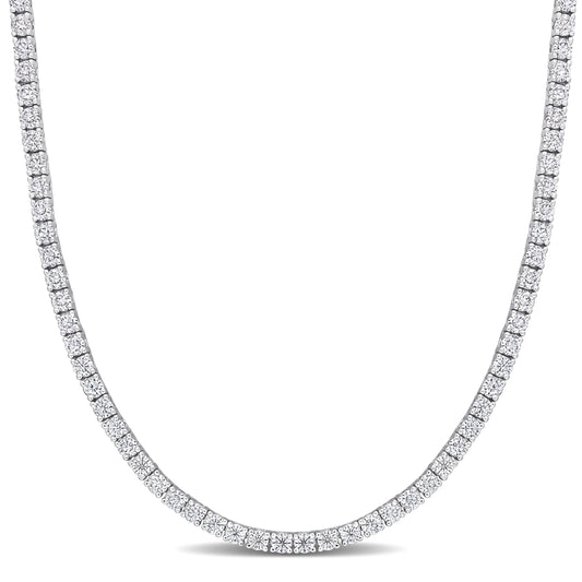 12 1/2ct Moissanite Necklace in Sterling Silver