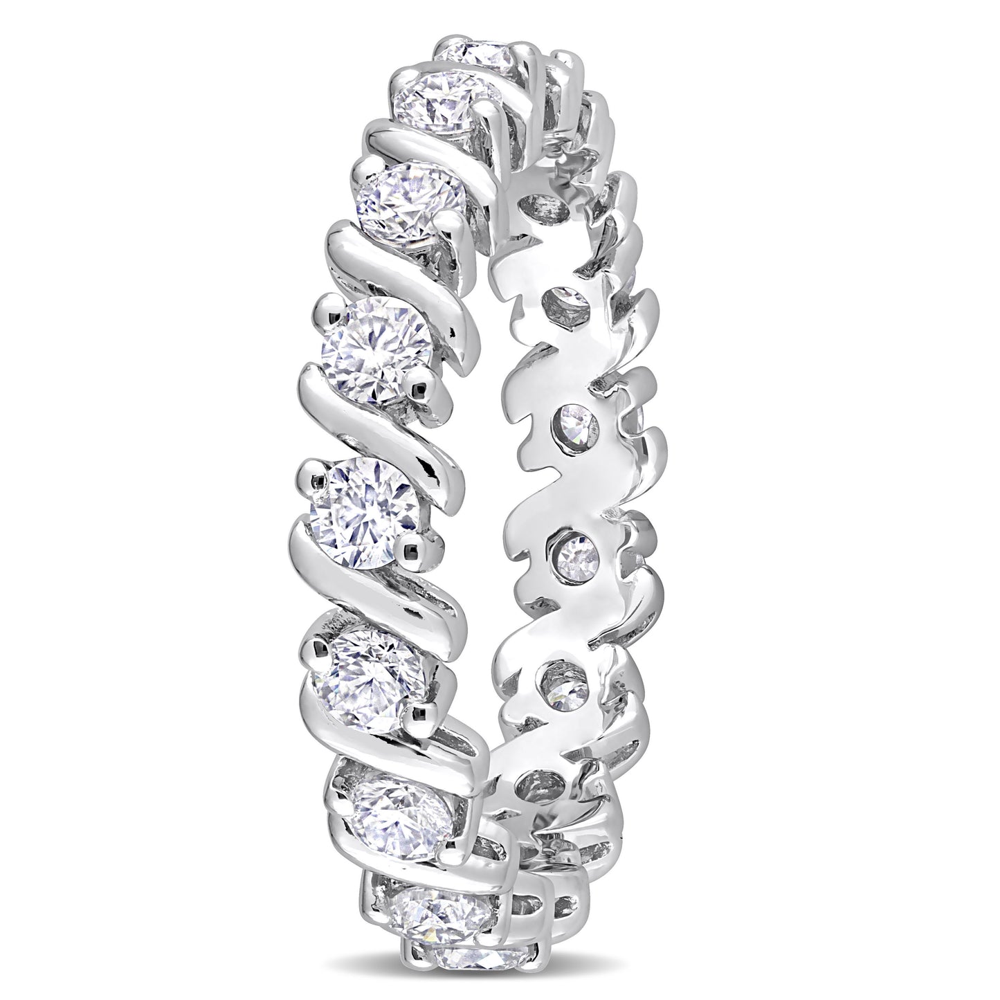 1ct Moissanite Eternity Band in Sterling Silver