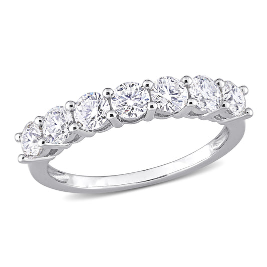 1ct Semi-Eternity Moissanite Ring in Sterling Silver