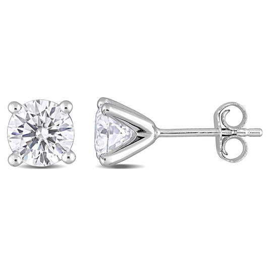 2ct Moissanite Stud Earrings in Sterling Silver