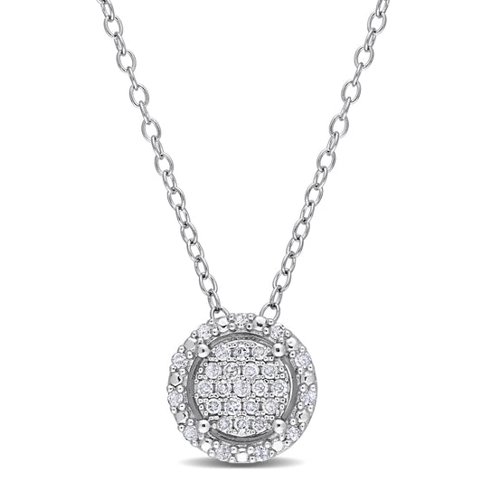 1/6ct Diamond Pendant in Sterling Silver
