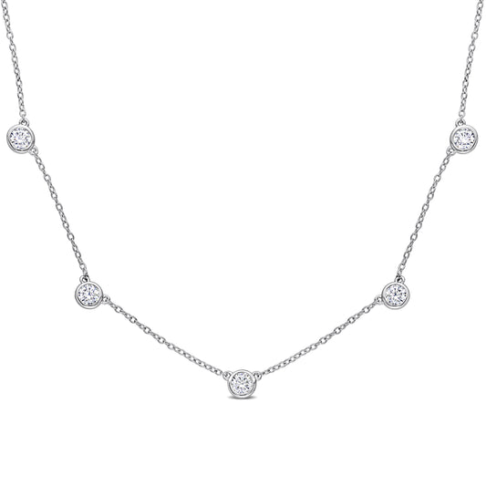 Moissanite By The Yard Necklace in Sterling Silver