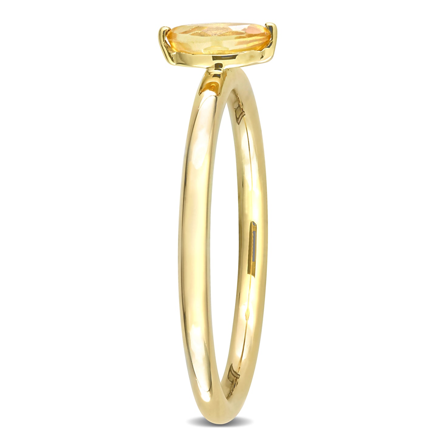 Marquise Cut Yellow Sapphire Ring in 10k Yellow Gold