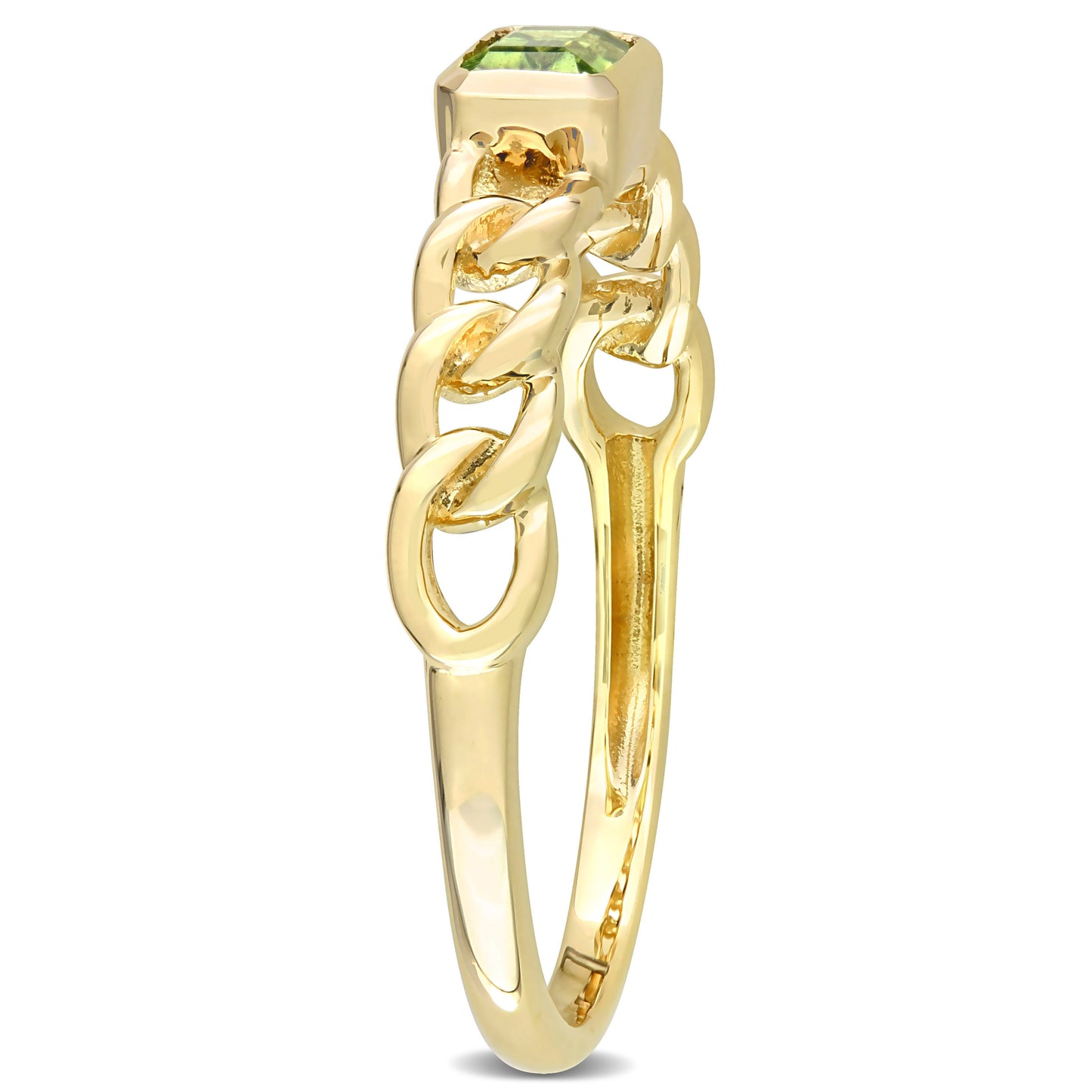 Emerald Peridot Ring in 10k Yellow Gold