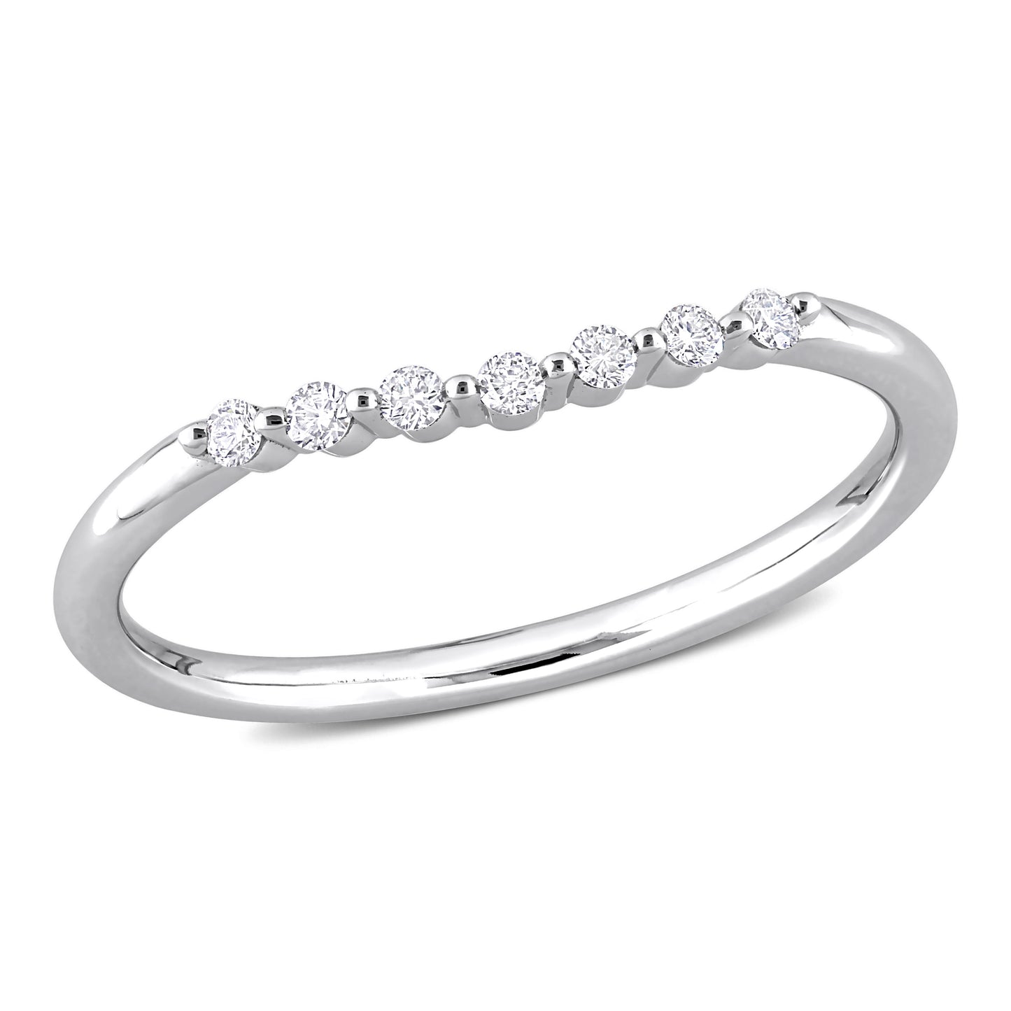 7-Stone Diamond Ring in 14k White Gold