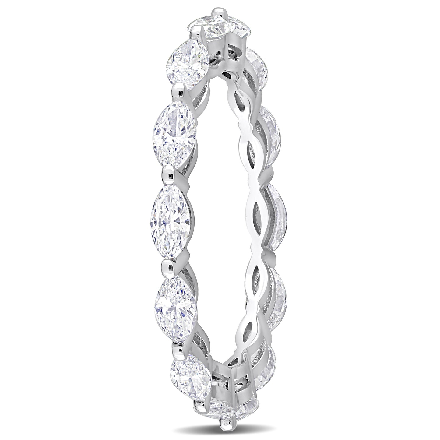 Marquise Diamond Eternity Band in 14k White Gold
