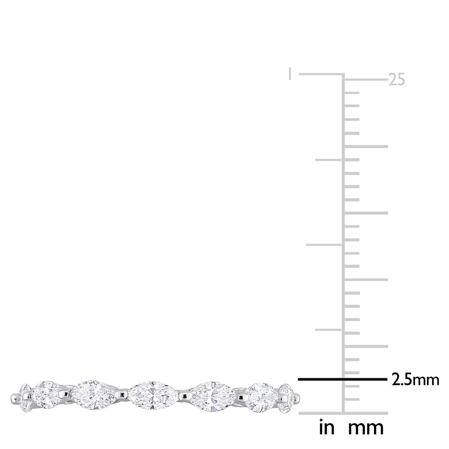 Marquise Diamond Eternity Band in 14k White Gold