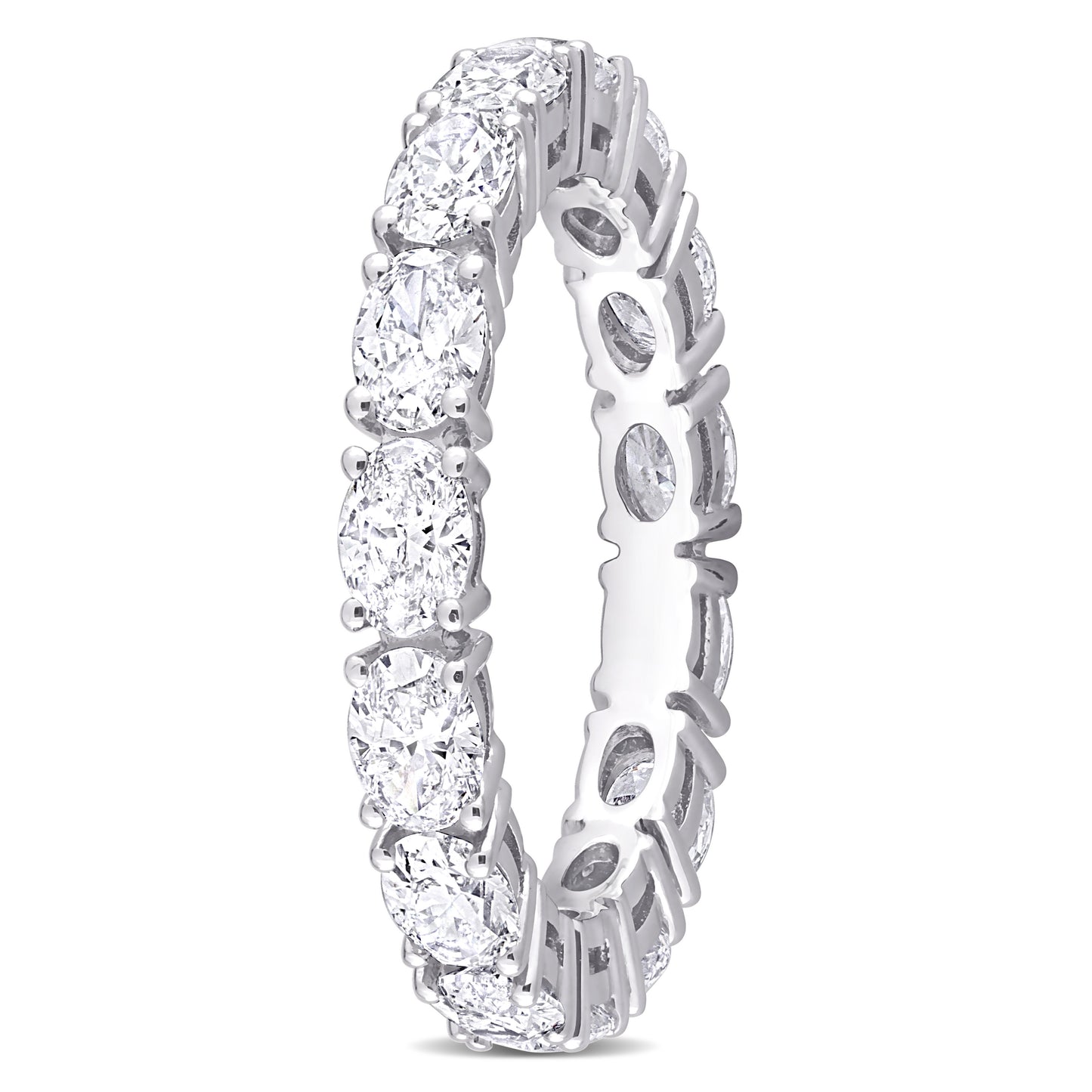 Oval Diamond Eternity Band in 14k White Gold