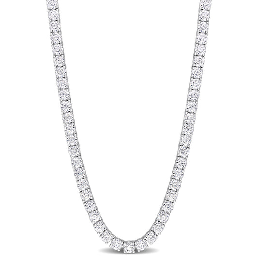 26 1/2ct Moissanite Tennis Necklace in Sterling Silver