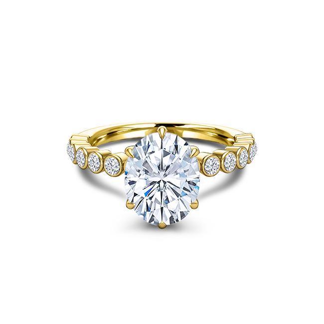 Oval Cut Moissanite Engagement Ring