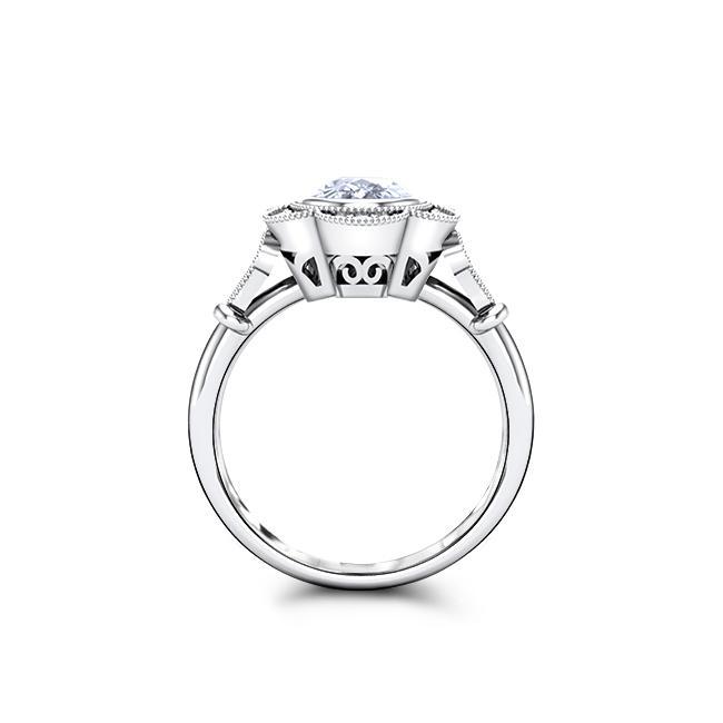 Art Deco Moissanite Engagment Ring
