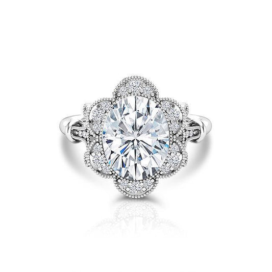 Art Deco Moissanite Engagment Ring