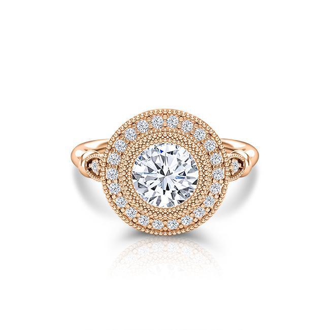 Art Deco Moissanite Engagement Ring