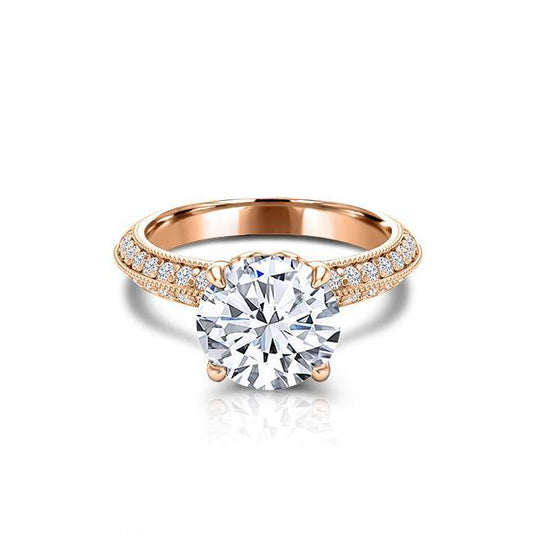 Art Deco Floral Moissanite Engagement Ring