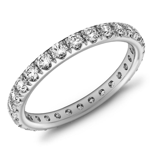1ct French Pave Diamond Eternity Ring in 14k Gold
