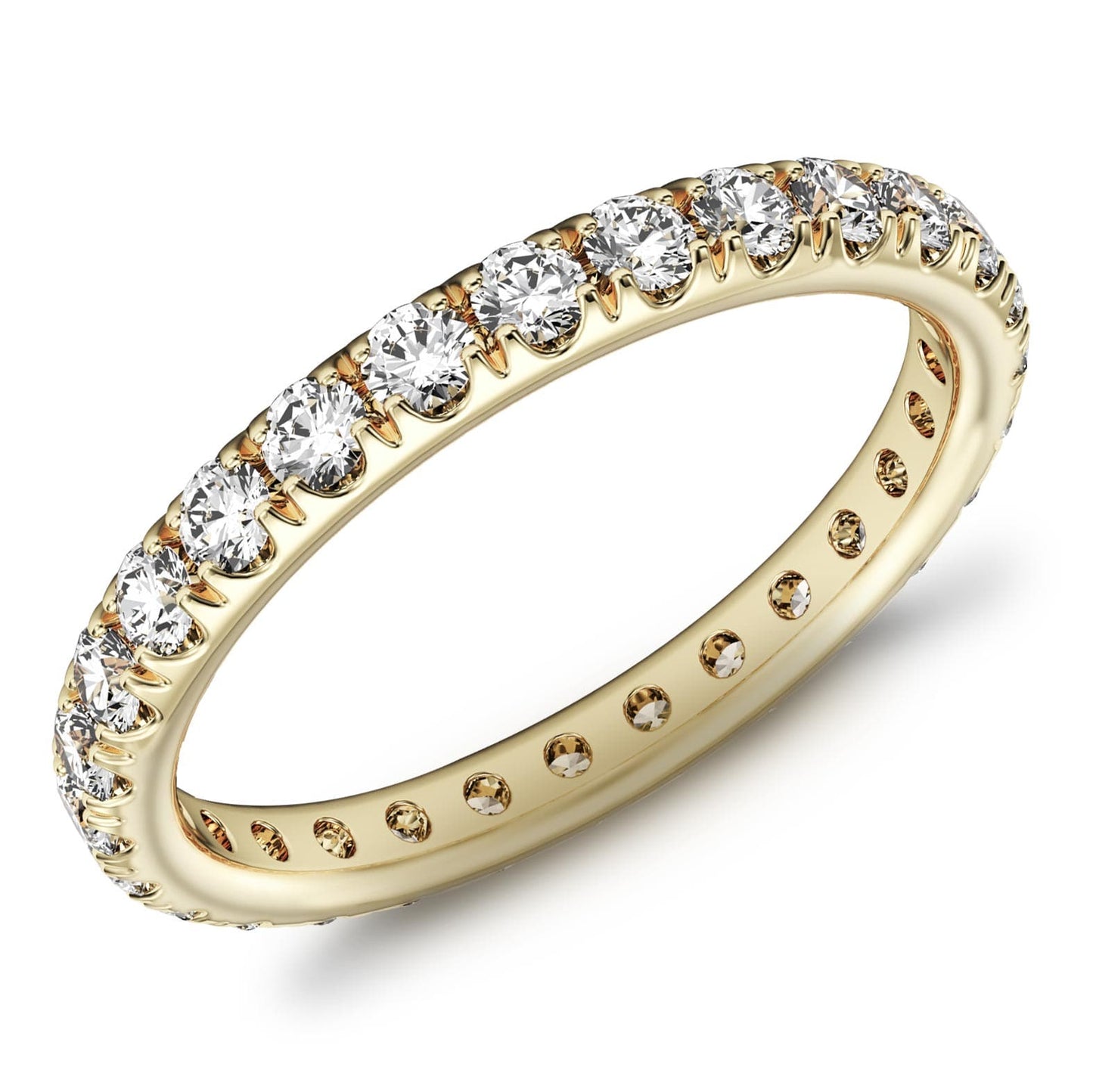 1ct French Pave Diamond Eternity Ring in 14k Gold