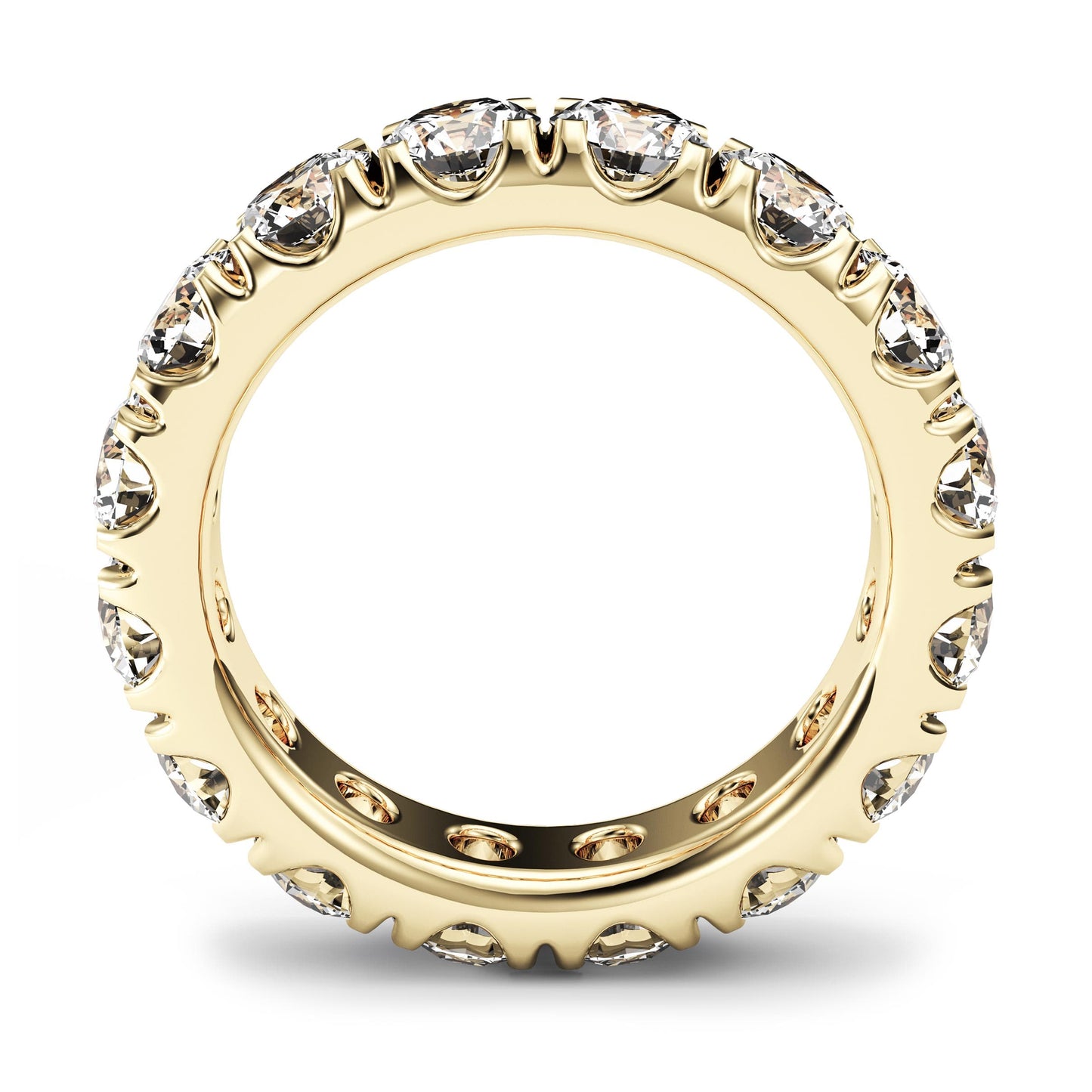 4ct French Pave Diamond Eternity Band in 14k Gold