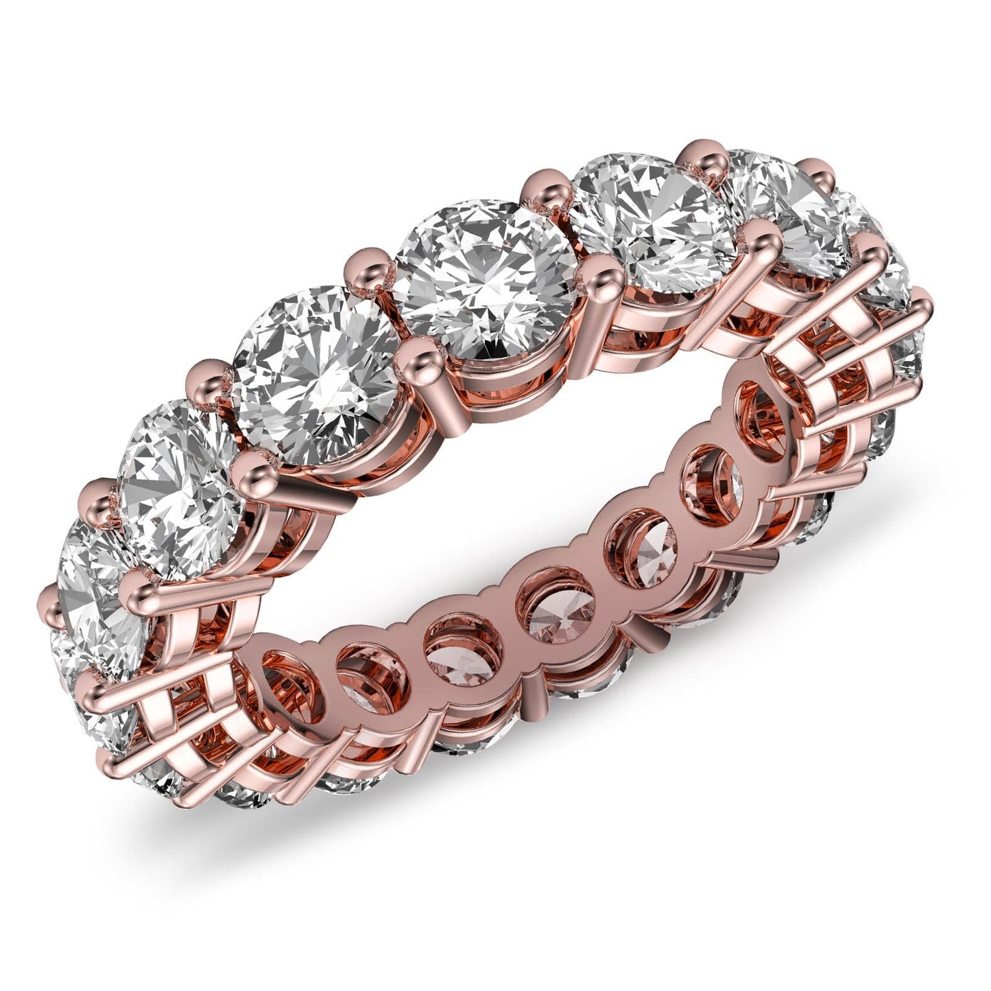4ct Shared Prong Diamond Eternity Ring in 14k Gold