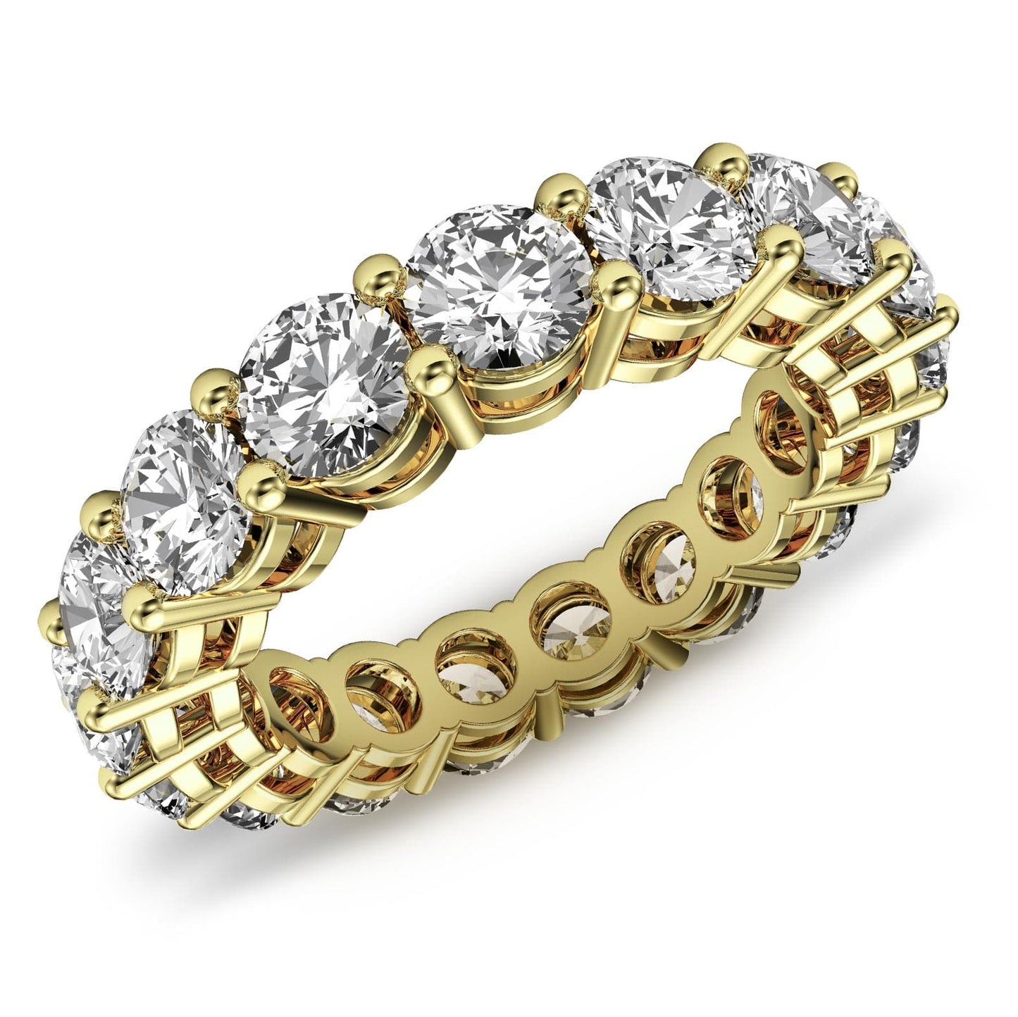 4ct Shared Prong Diamond Eternity Ring in 14k Gold