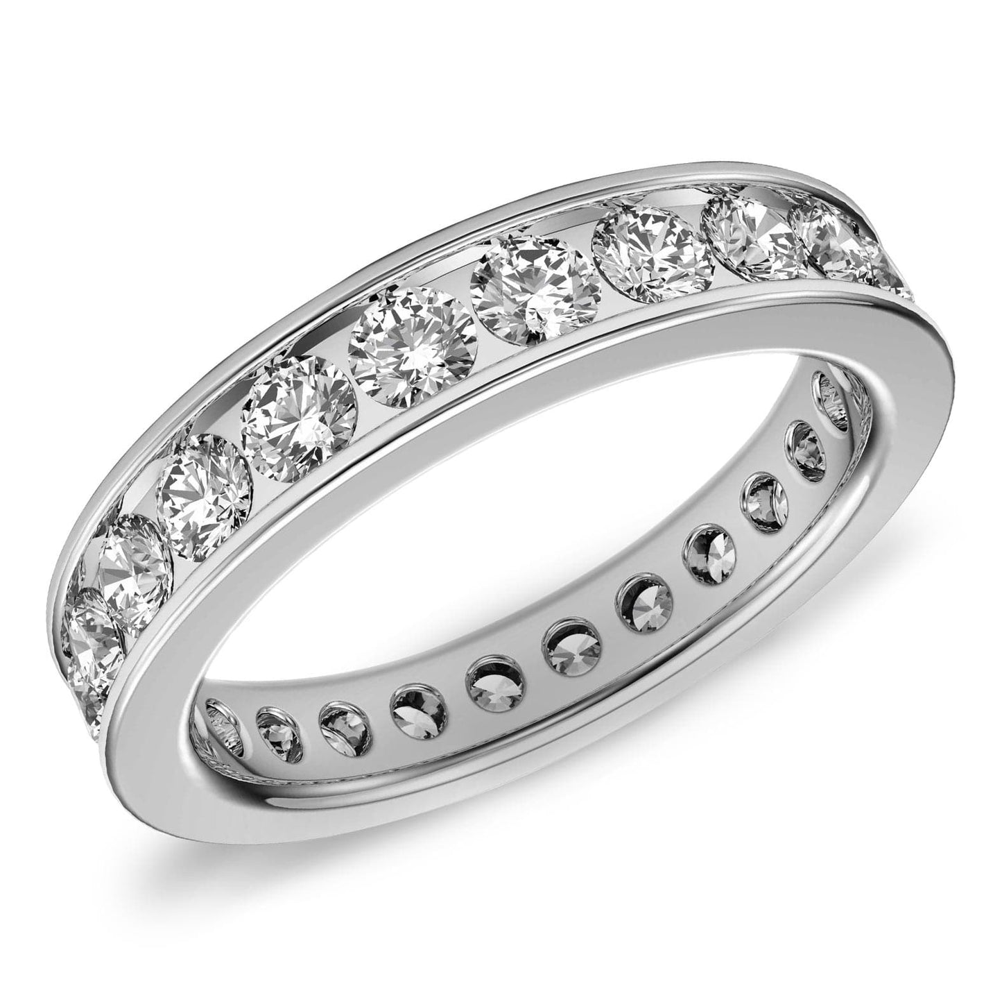 2ct Channel Set Round Diamond Eternity Ring in 14k Gold