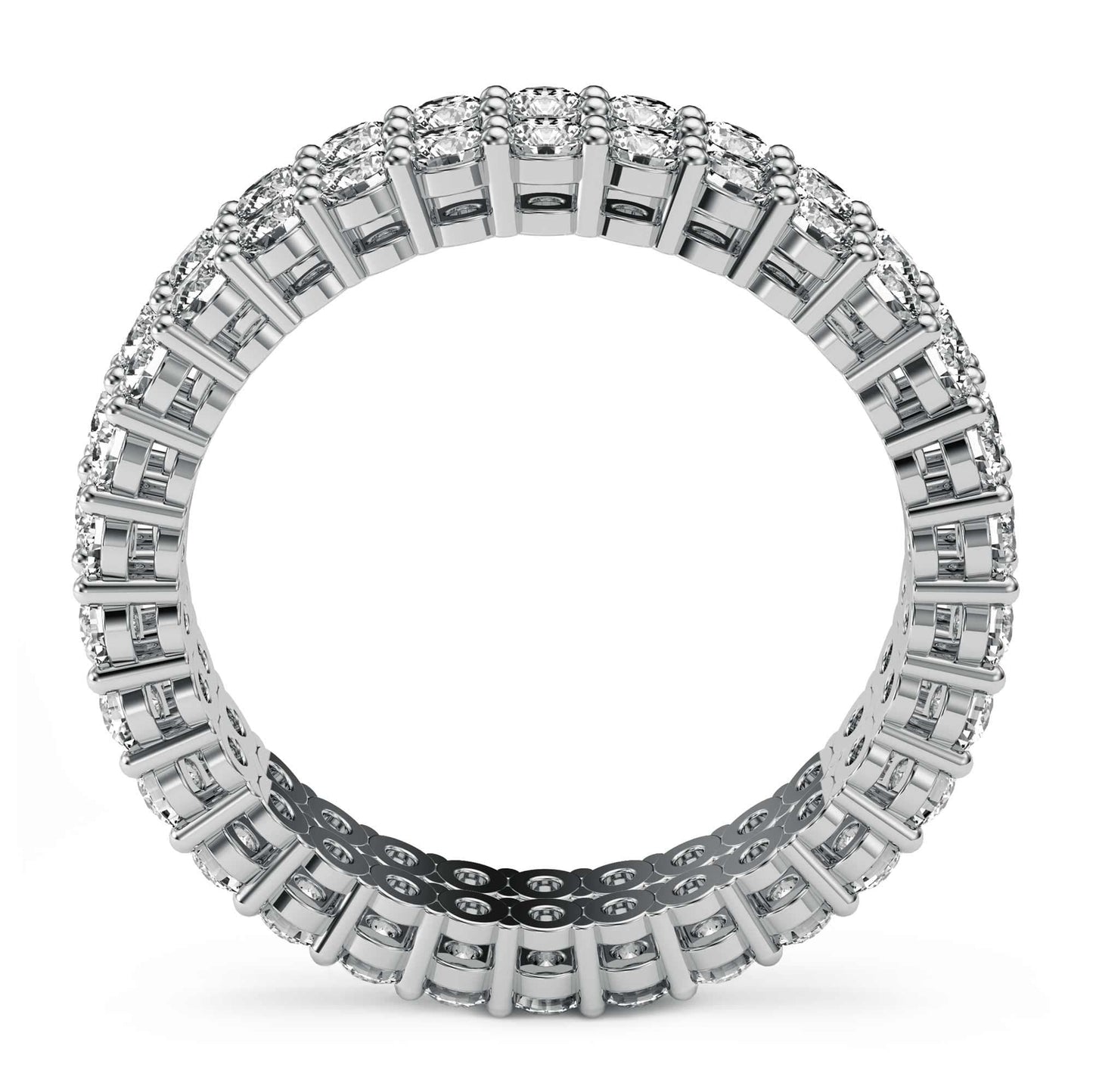 2ct Two-Row Diamond Eternity Ring in 14k Gold
