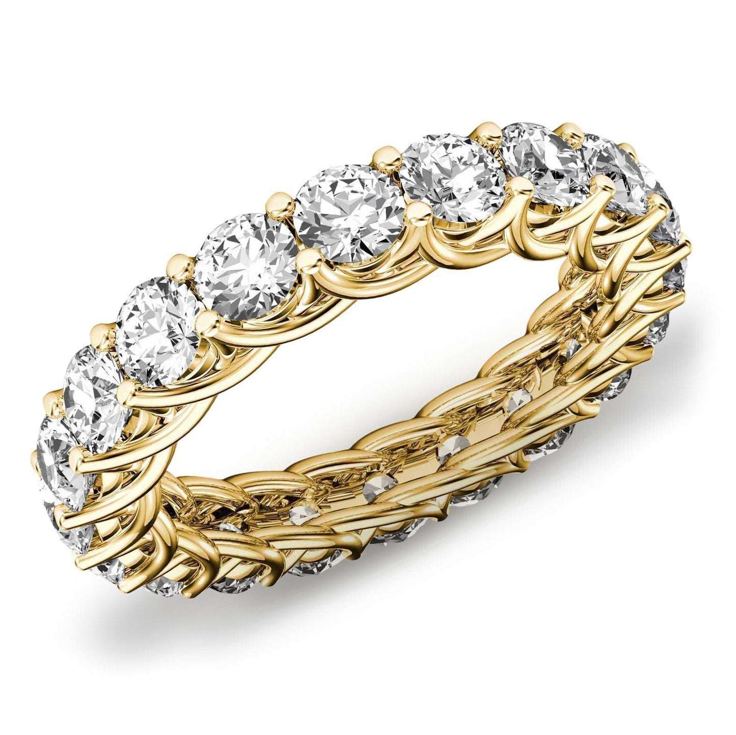 3ct Infinity Setting Diamond Eternity Ring in 14k Gold