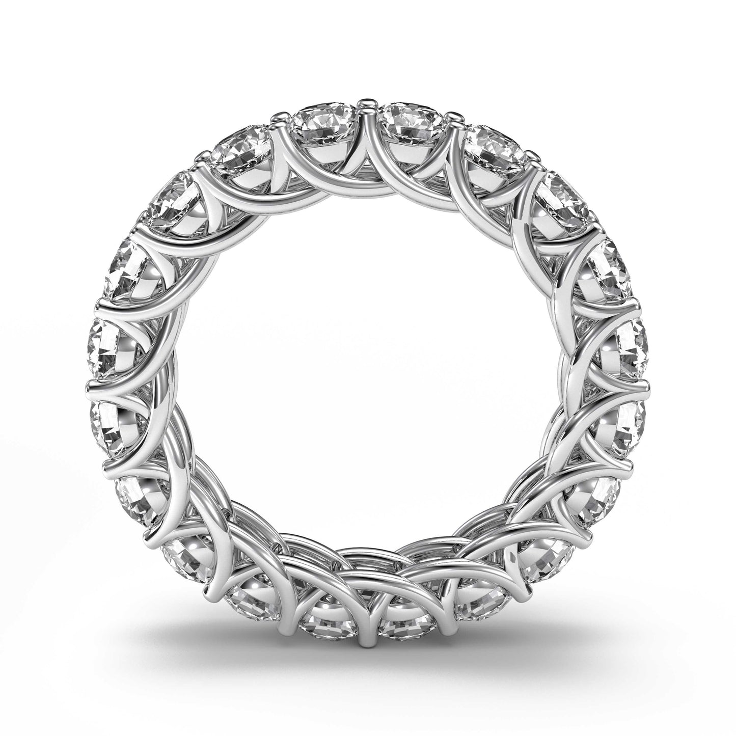 3ct Infinity Setting Diamond Eternity Ring in 14k Gold