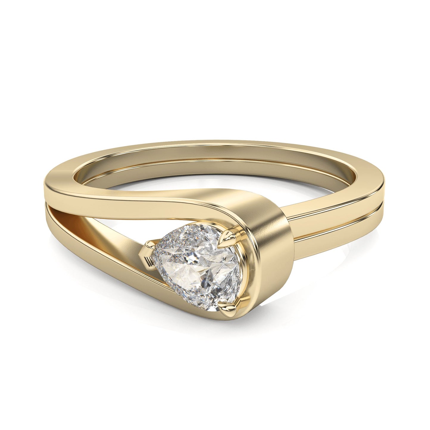 N Ring in 14k Gold